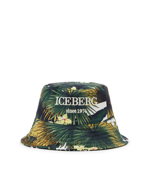 Floral palm print bucket hat - Iceberg - Official Website