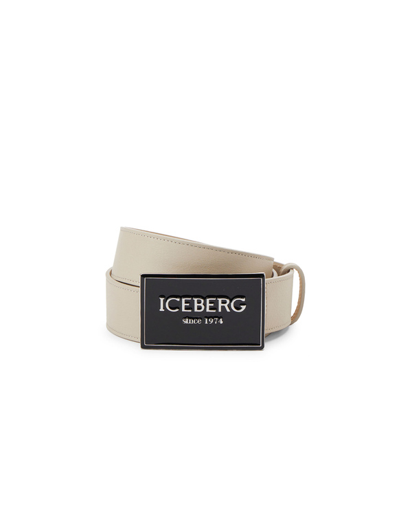 Cream heritage logo belt - Iceberg - Official Website