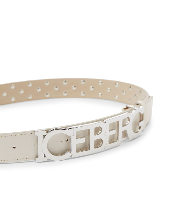 Cream belt with Iceberg logo buckle - Iceberg - Official Website