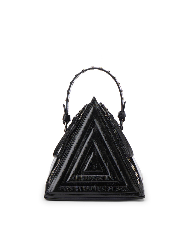 Embossed triangle logo black bag
