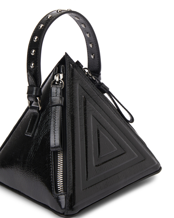 Bauletto triangolo nero logo embossed - Iceberg - Official Website