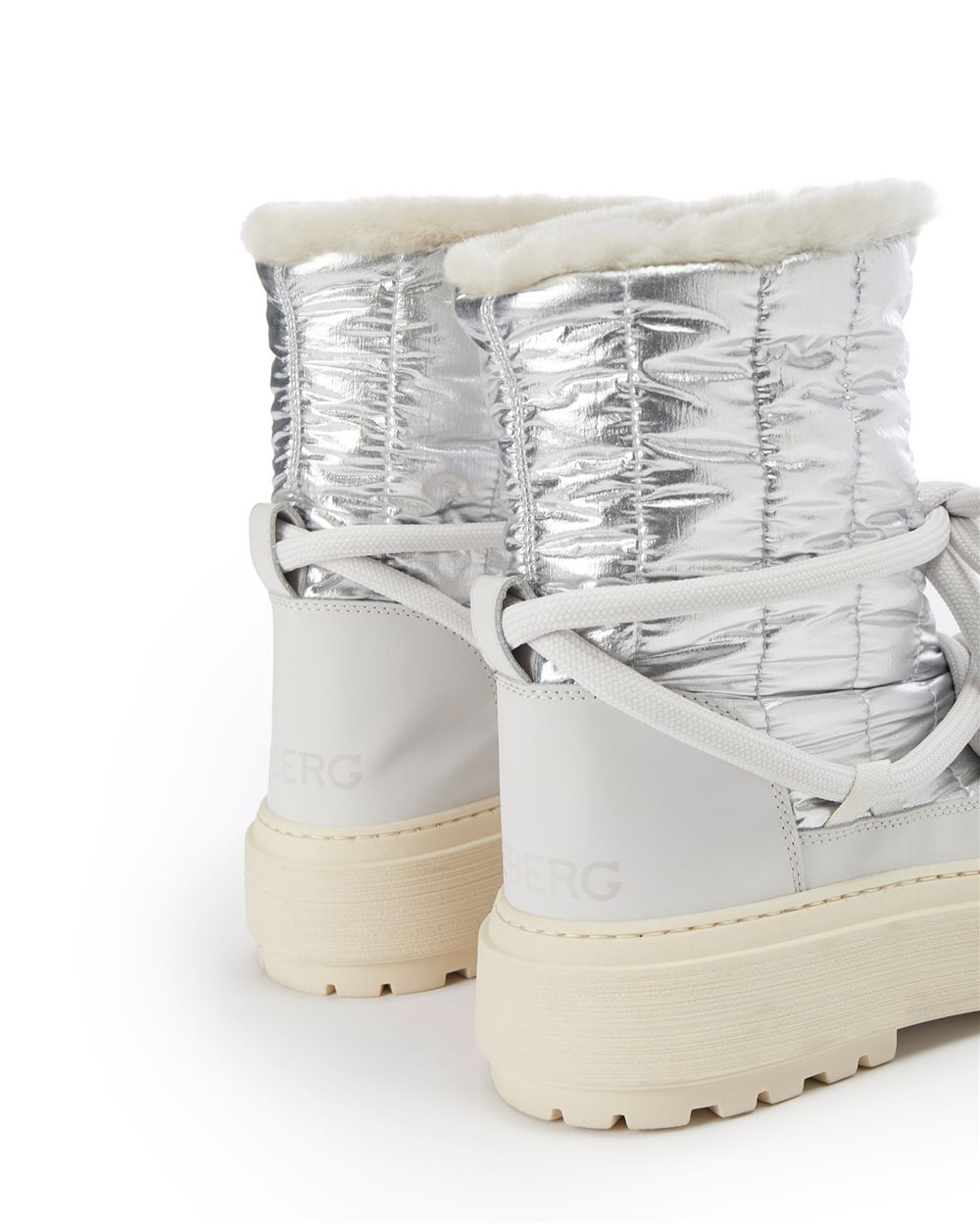 Leather and eco-sheraling hiker boots - Iceberg - Official Website