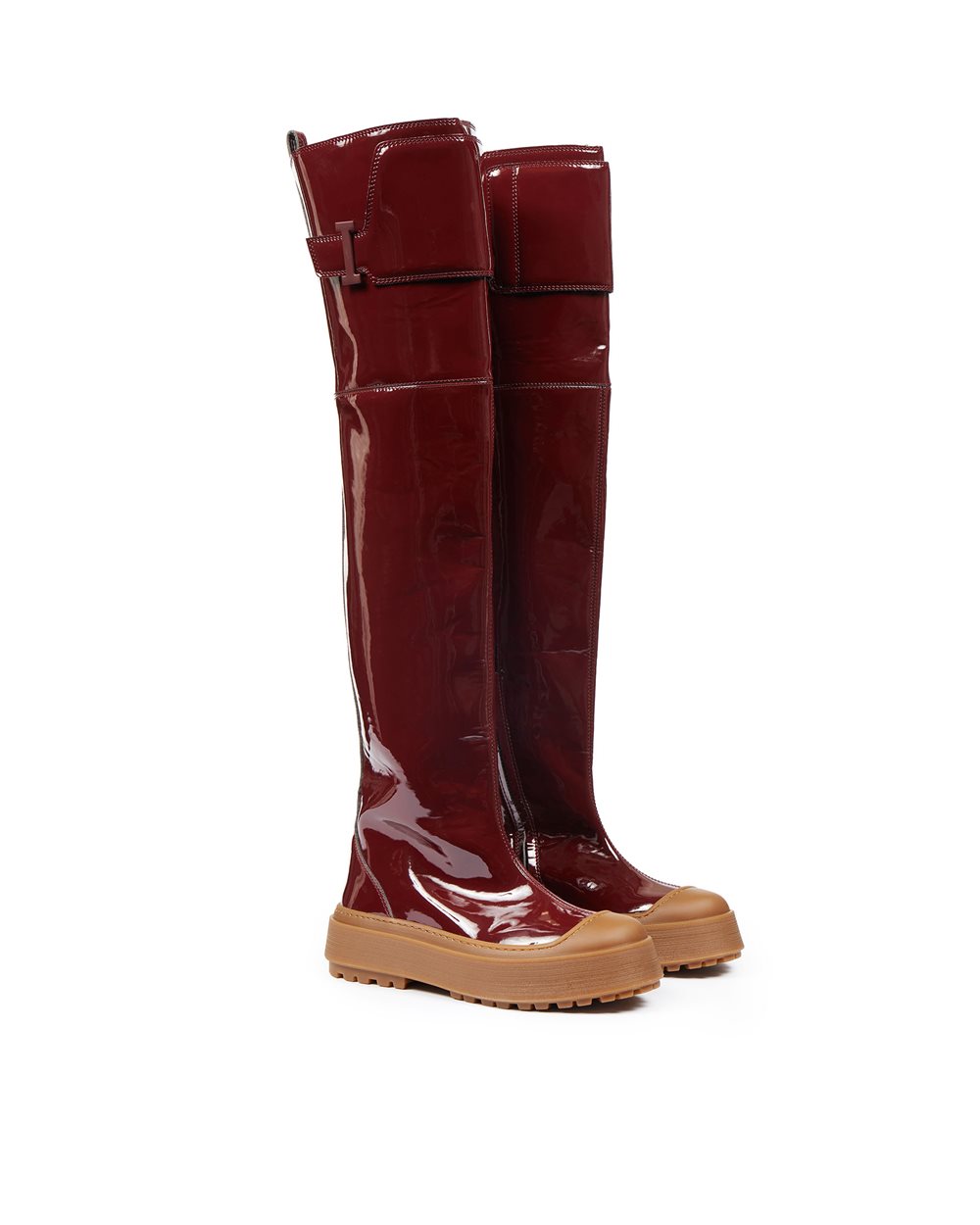 Bordeaux leather cuissards - Iceberg - Official Website