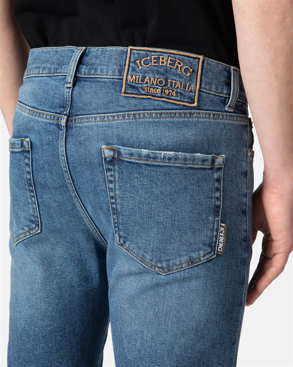 Faded 5-pocket blue jeans - Iceberg - Official Website