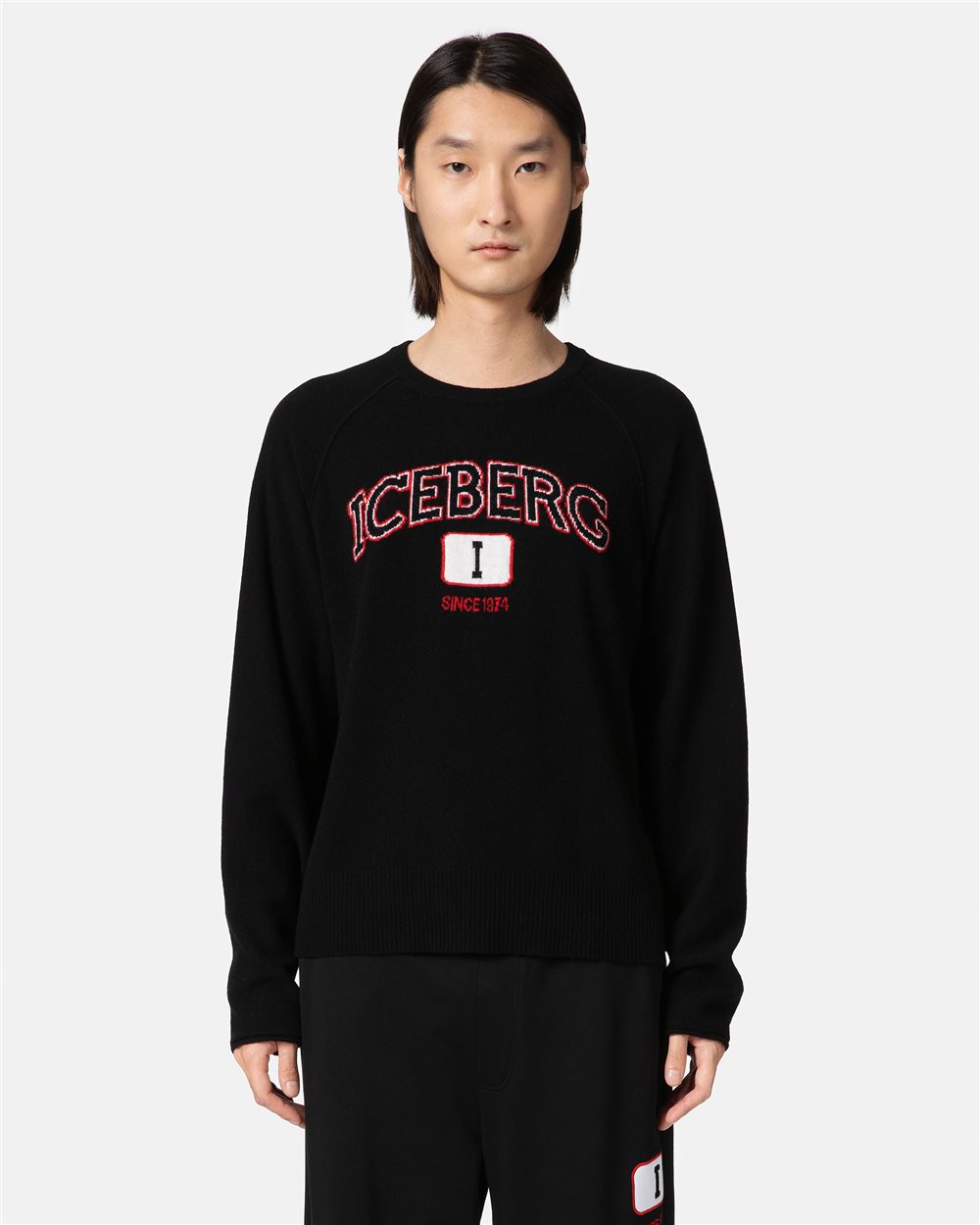 Wool sweater with logo - Iceberg - Official Website