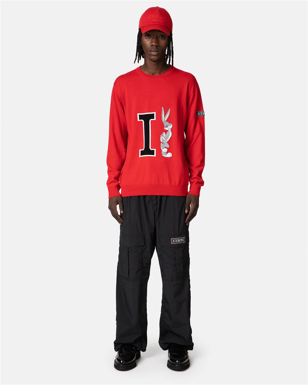 Red sweater with cartoon detail - Iceberg - Official Website