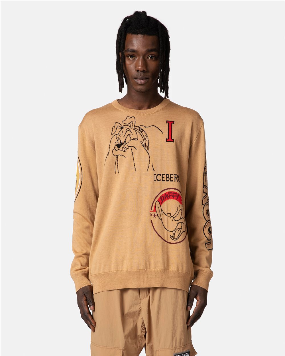 Sweater with cartoon detail and logo - Iceberg - Official Website