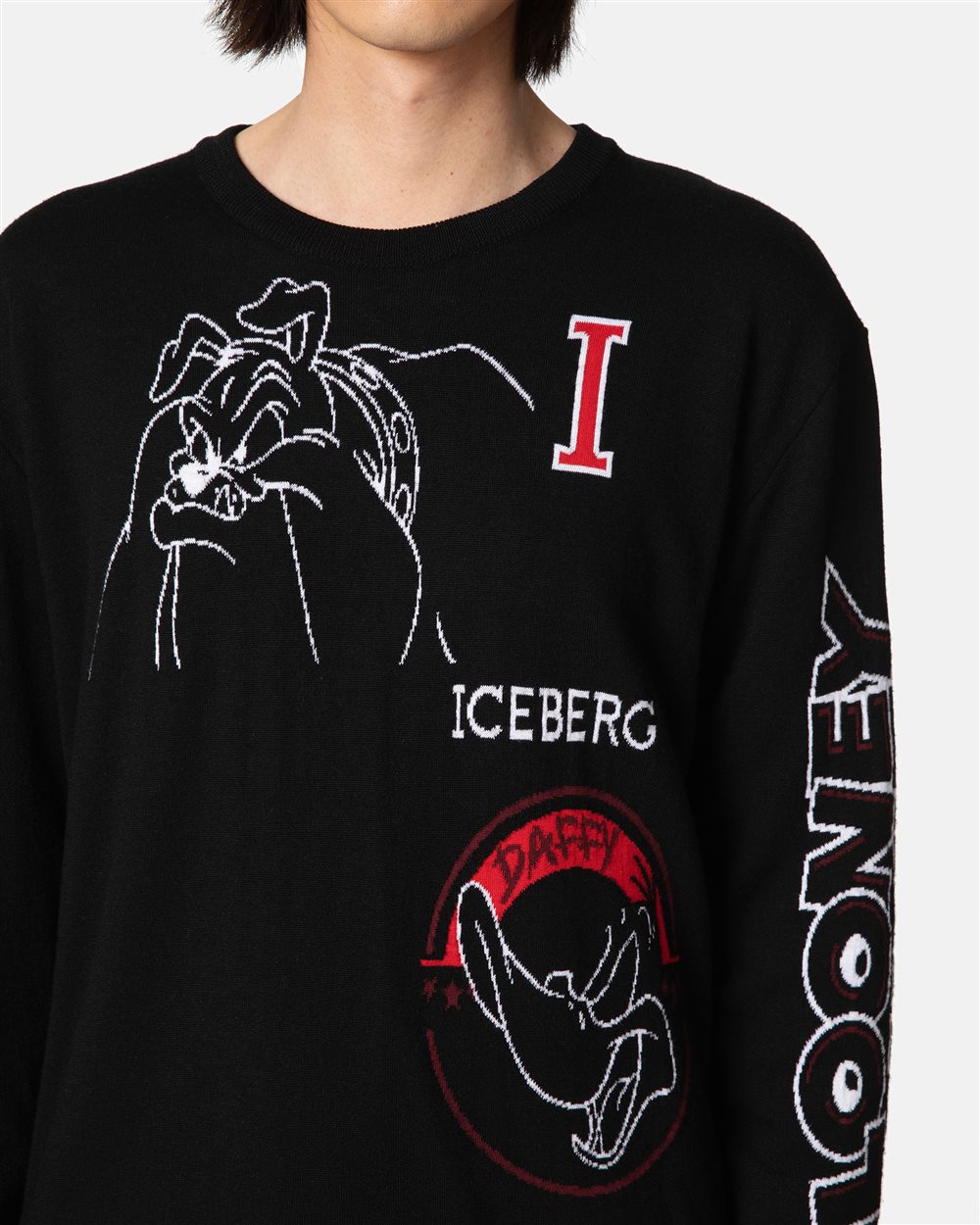 Sweater with cartoon detail and logo - Iceberg - Official Website