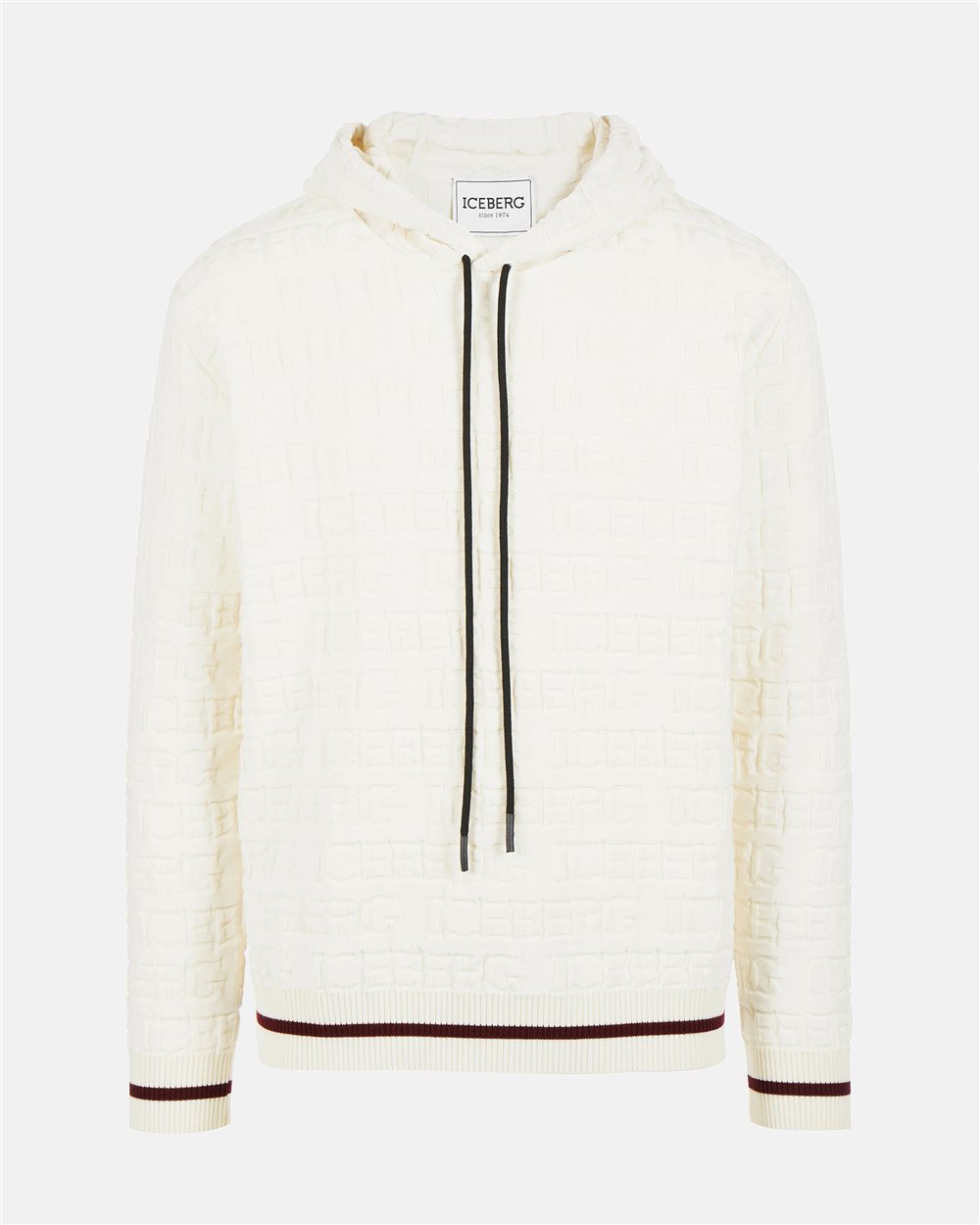 Hooded sweater with allover logo - Iceberg - Official Website