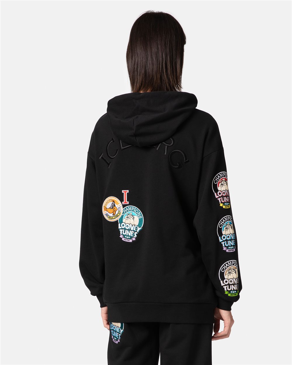 Hooded sweatshirt with cartoon patches - Iceberg - Official Website