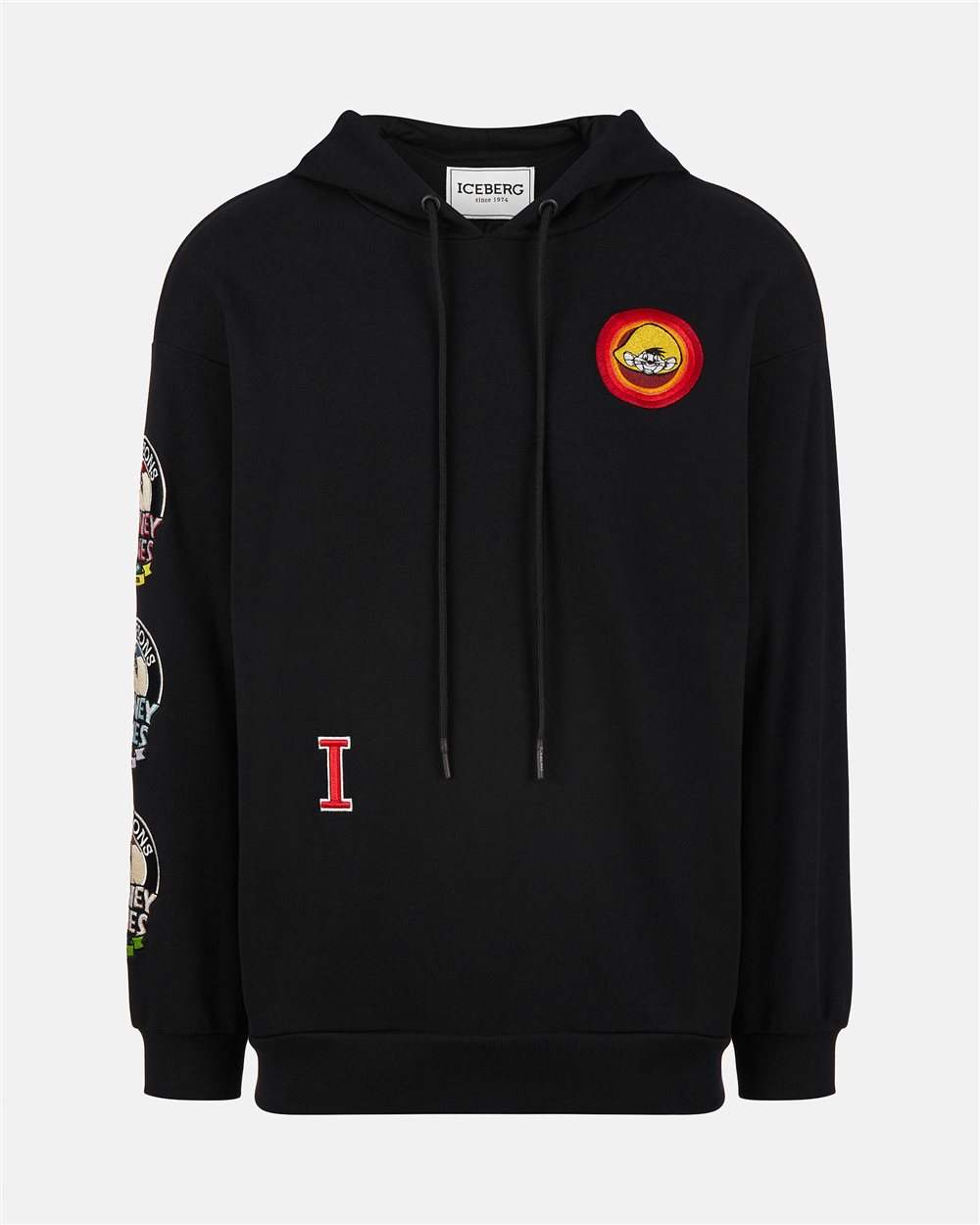 Hooded sweatshirt with cartoon patches - Iceberg - Official Website