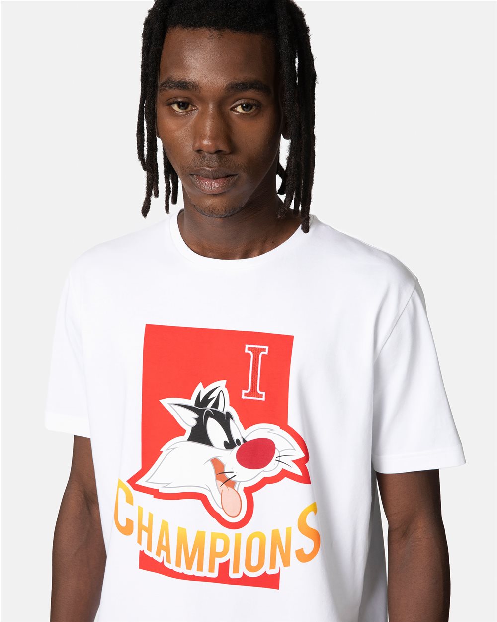 White T-shirt with cartoon graphics - Iceberg - Official Website