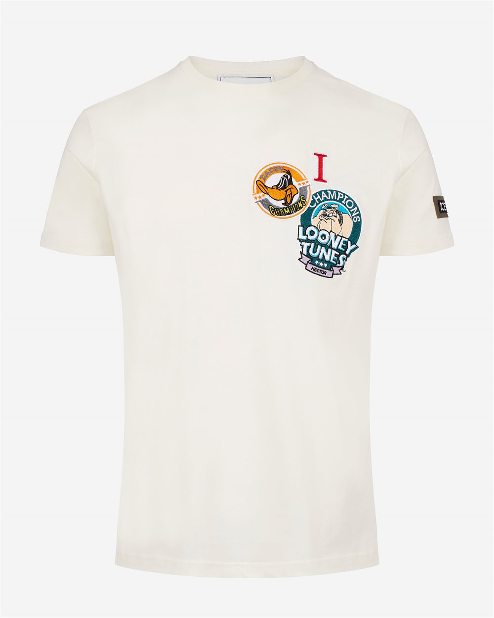 White ivory T-shirt with cartoon patch - Iceberg - Official Website