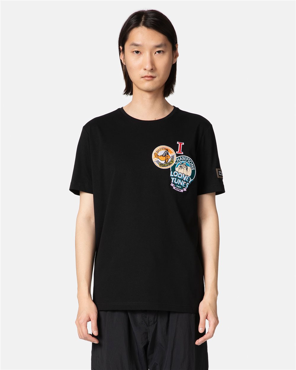 Black T-shirt with cartoon patch - Iceberg - Official Website