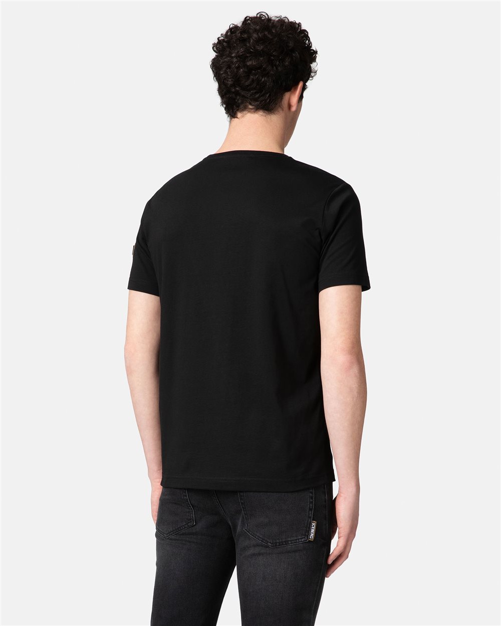 Black T-shirt with cartoon graphics - Iceberg - Official Website