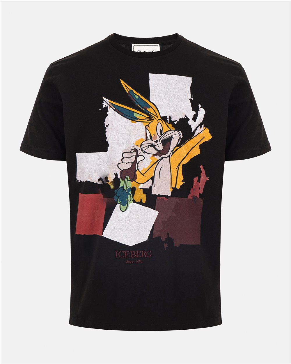 Black T-shirt with cartoon graphic - Iceberg - Official Website