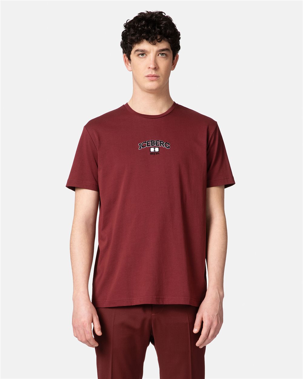 Bordeaux T-shirt with logo - Iceberg - Official Website