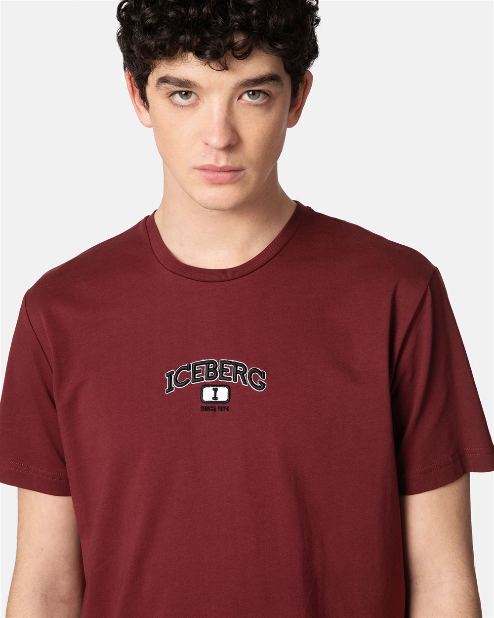 Bordeaux T-shirt with logo - Iceberg - Official Website