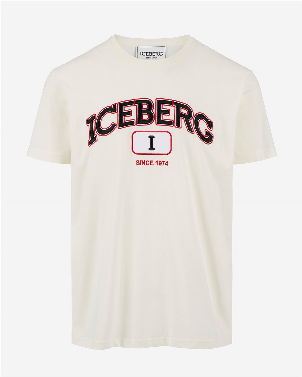 White ivory T-shirt with logo - Iceberg - Official Website