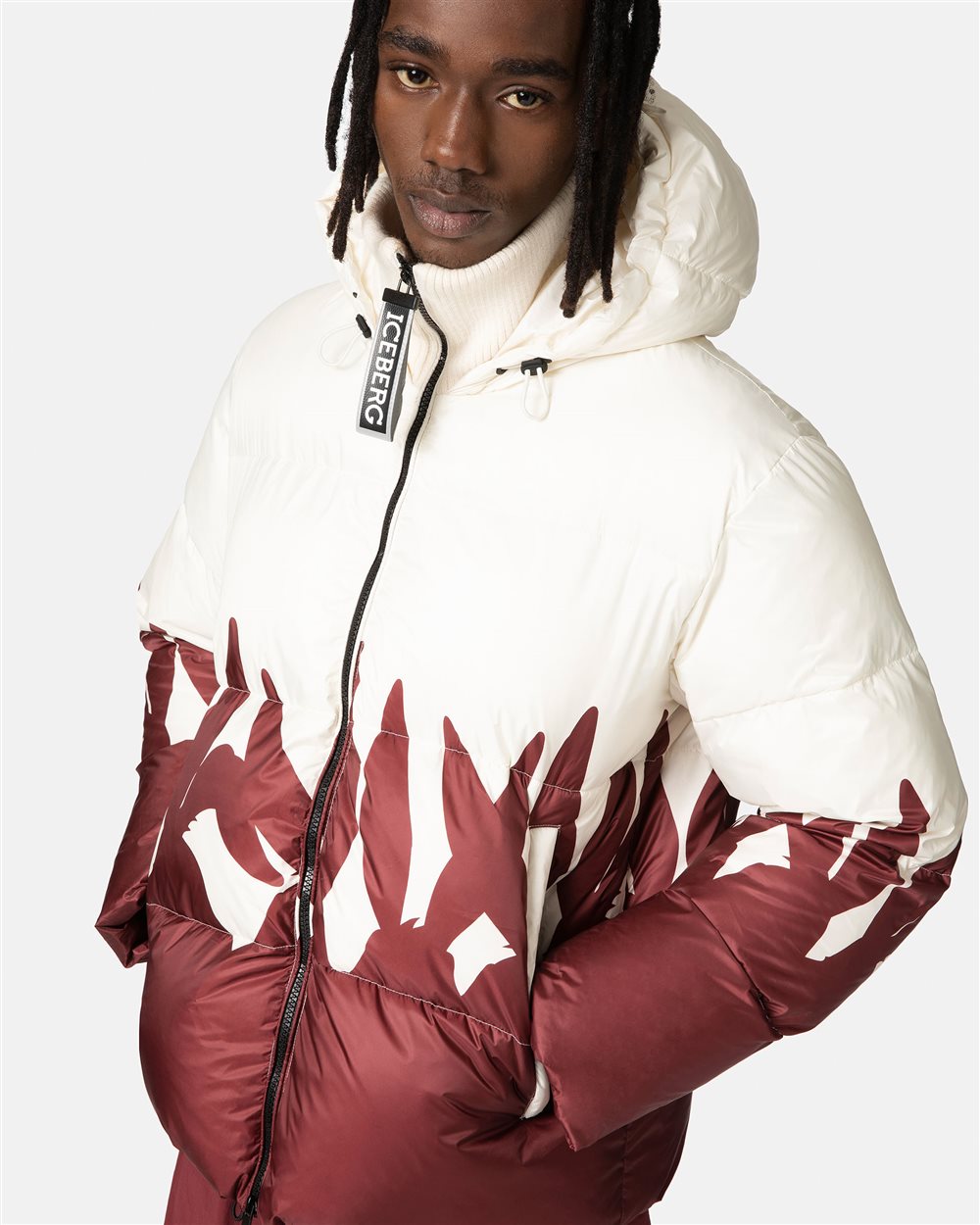 Padded jacket with cartoon details - Iceberg - Official Website