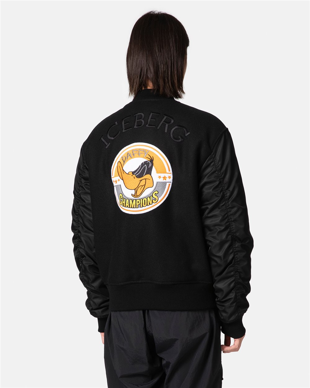 Bomber jacket with Looney Toones patch and logo - Iceberg - Official Website