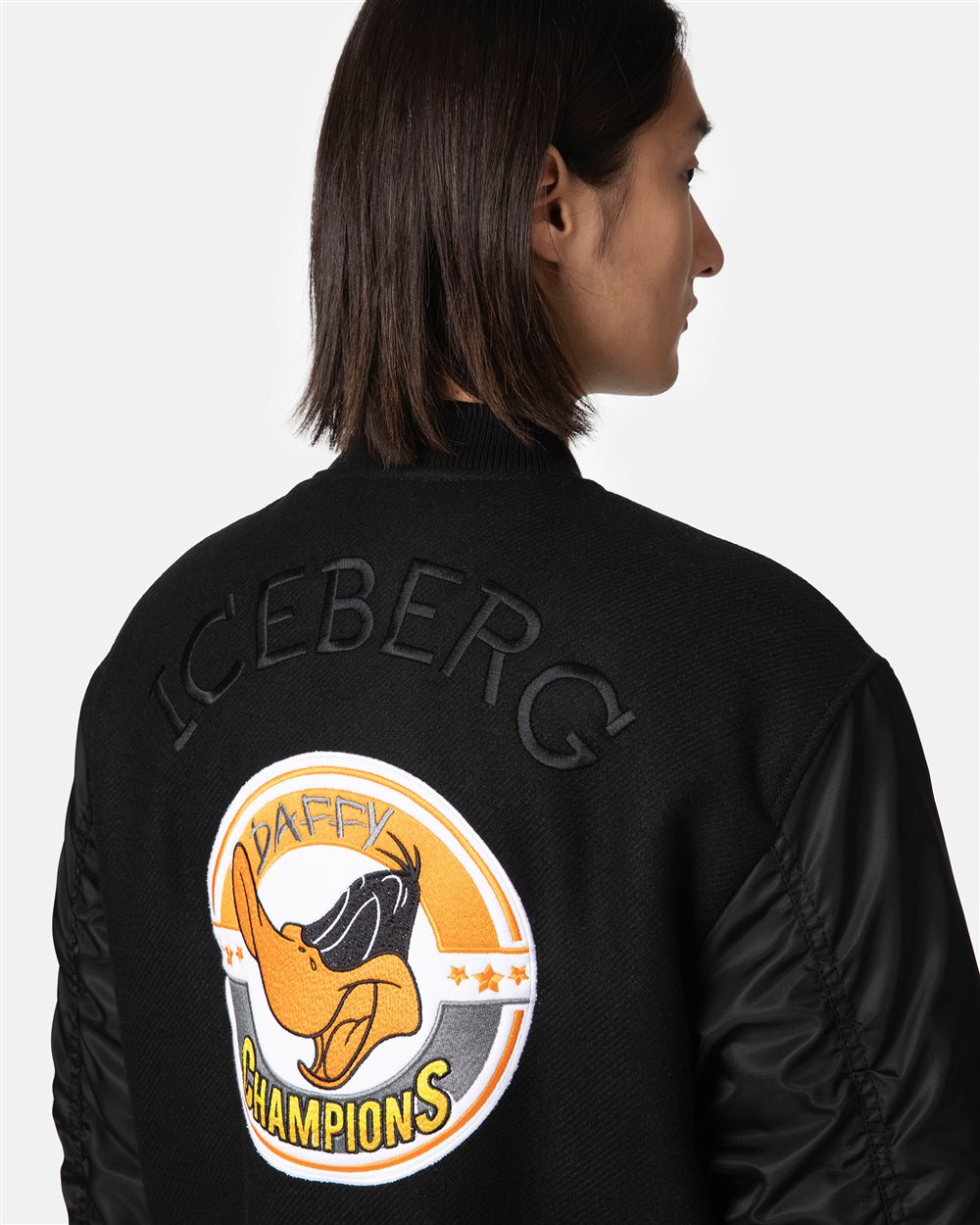 Bomber jacket with Looney Toones patch and logo - Iceberg - Official Website