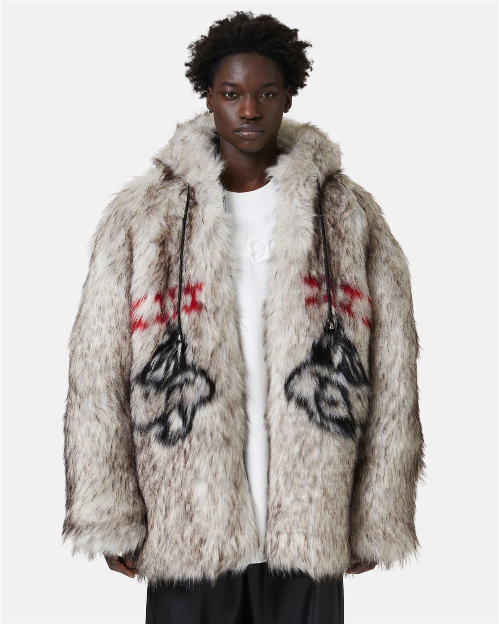 Eco-fur jacket with cartoon details - Iceberg - Official Website