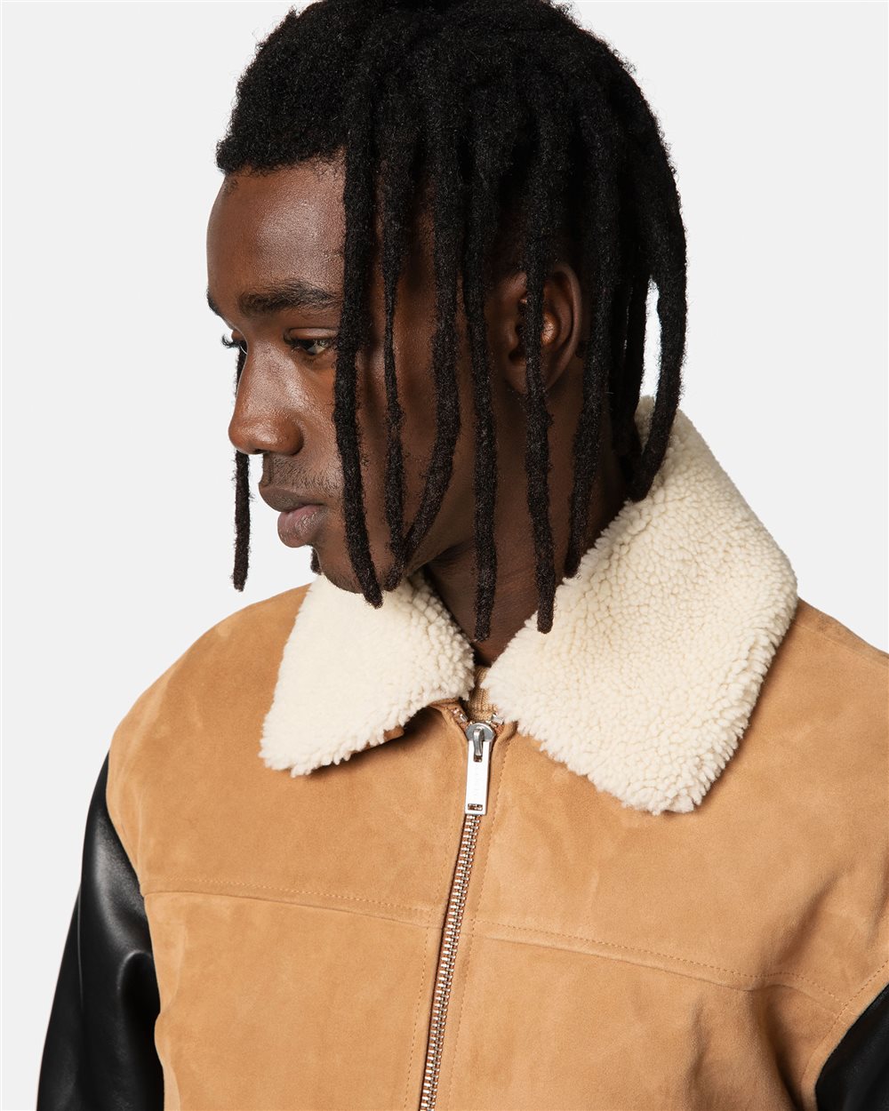 Leather jacket with eco-fur collar - Iceberg - Official Website