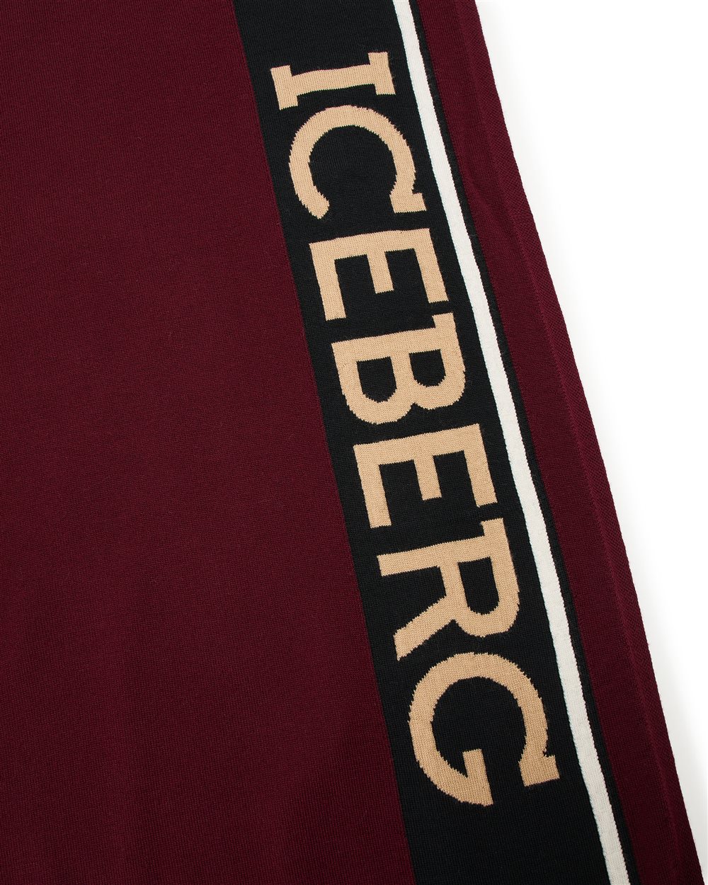 Bordeaux scarf in wool with logo - Iceberg - Official Website