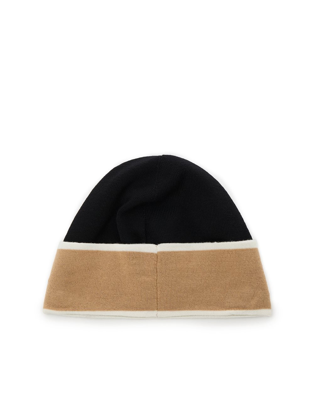 Black wool beanie with logo - Iceberg - Official Website