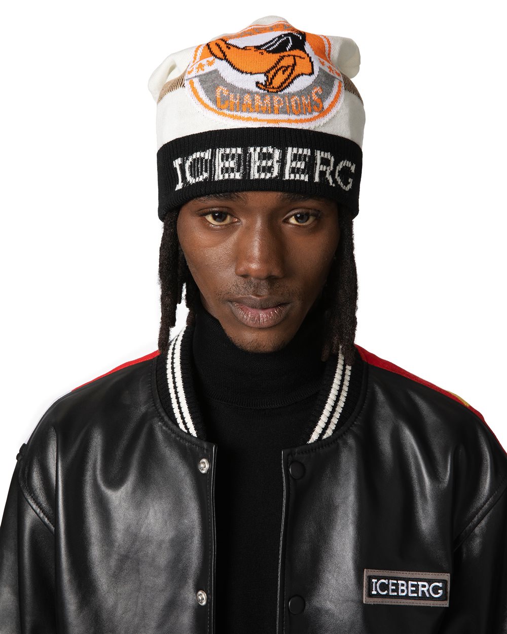 Beanie with cartoon detail and logo - Iceberg - Official Website