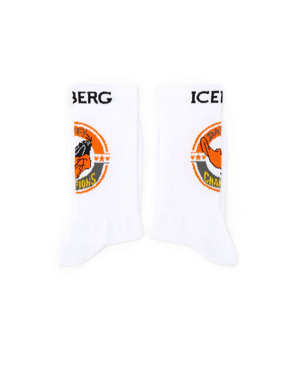 Cotton socks with cartoon detail and logo - Iceberg - Official Website