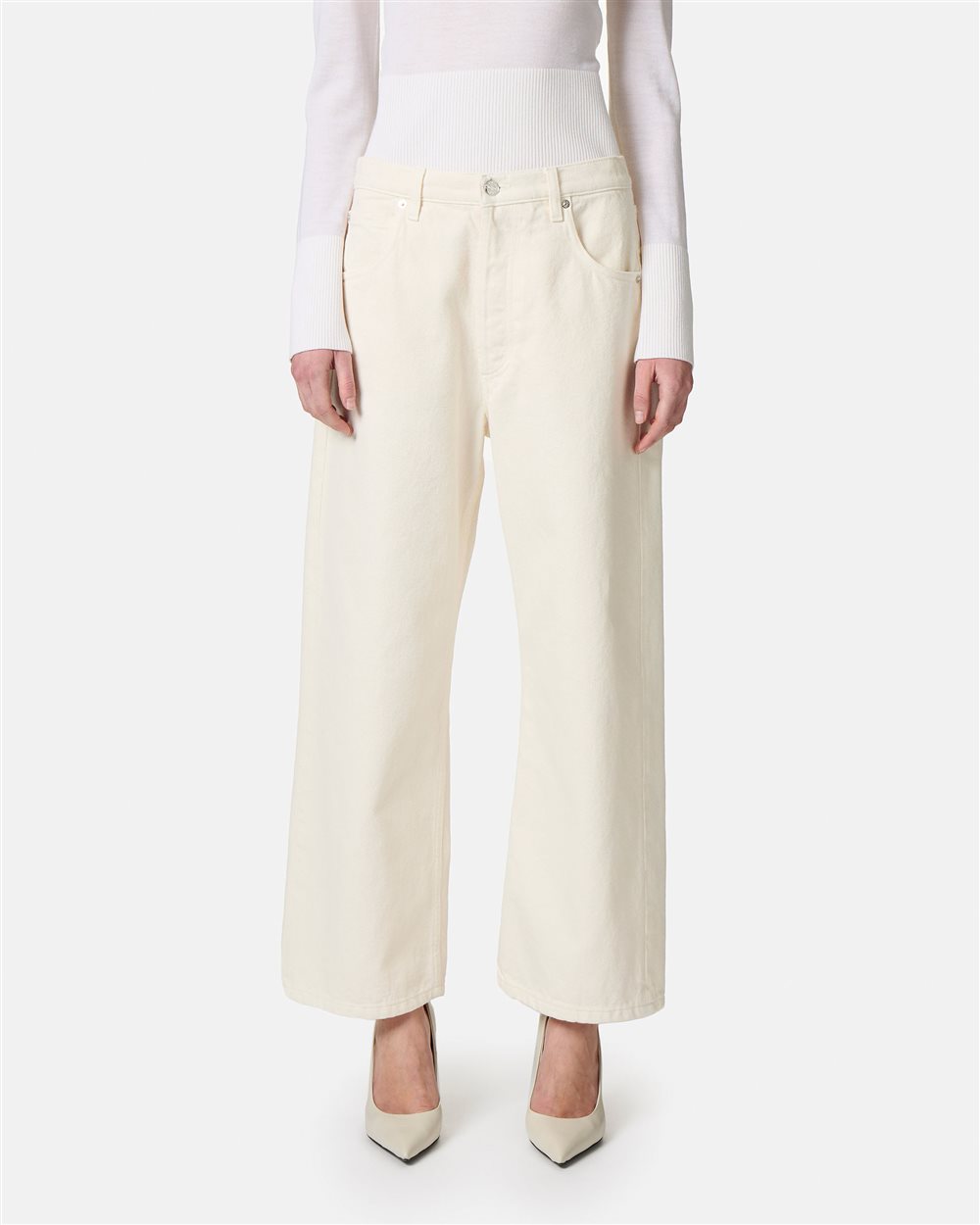 Ivory white jeans with logo - Iceberg - Official Website
