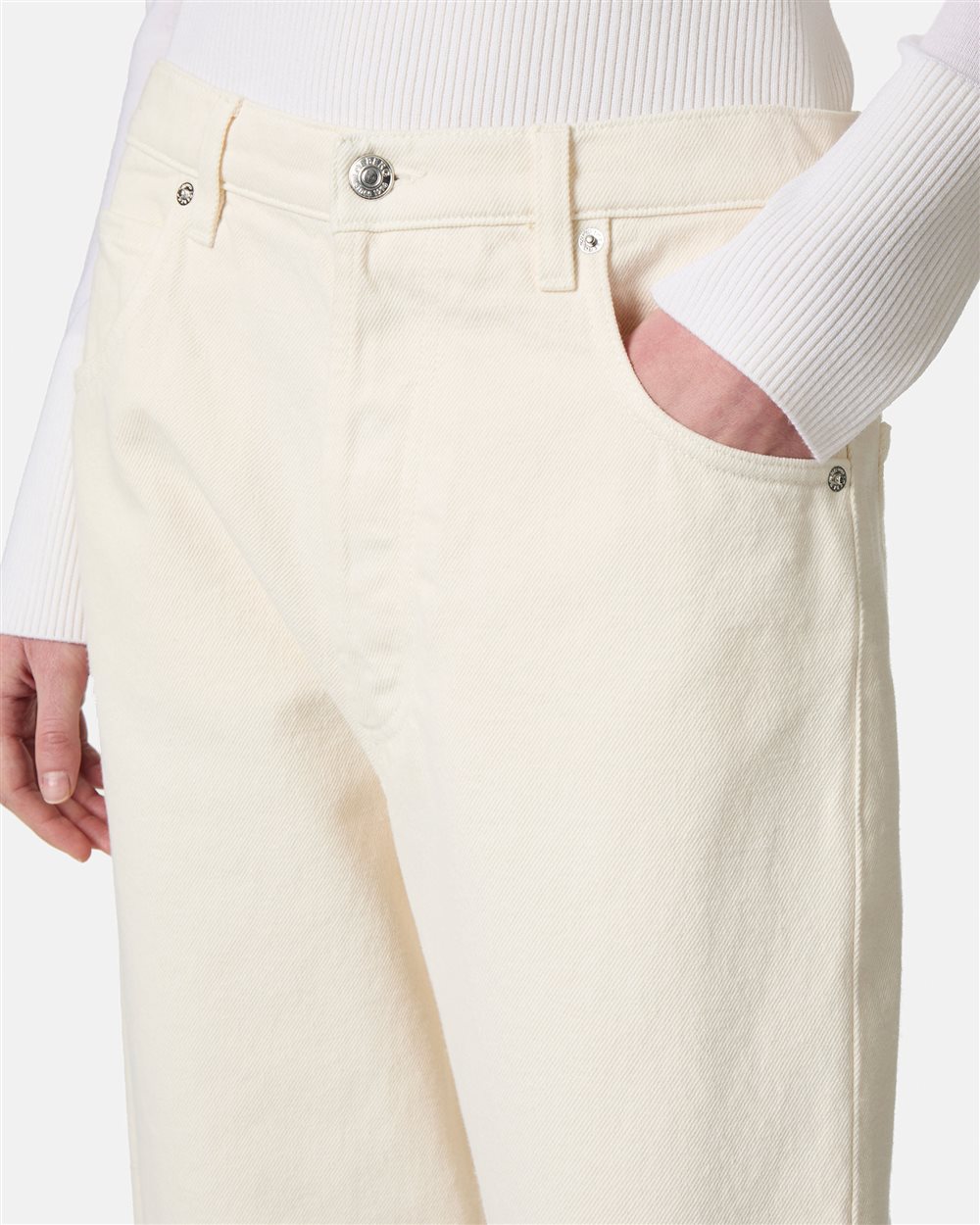 Ivory white jeans with logo - Iceberg - Official Website