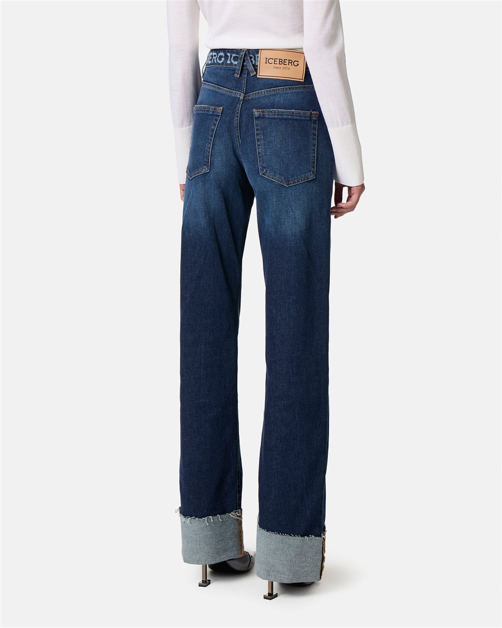 Wide jeans with logo - Iceberg - Official Website