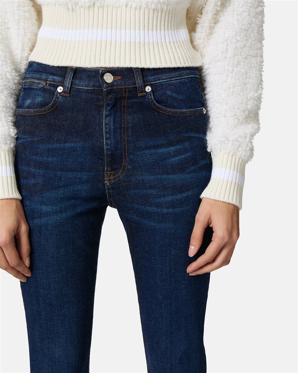 Flared jeans with logo - Iceberg - Official Website