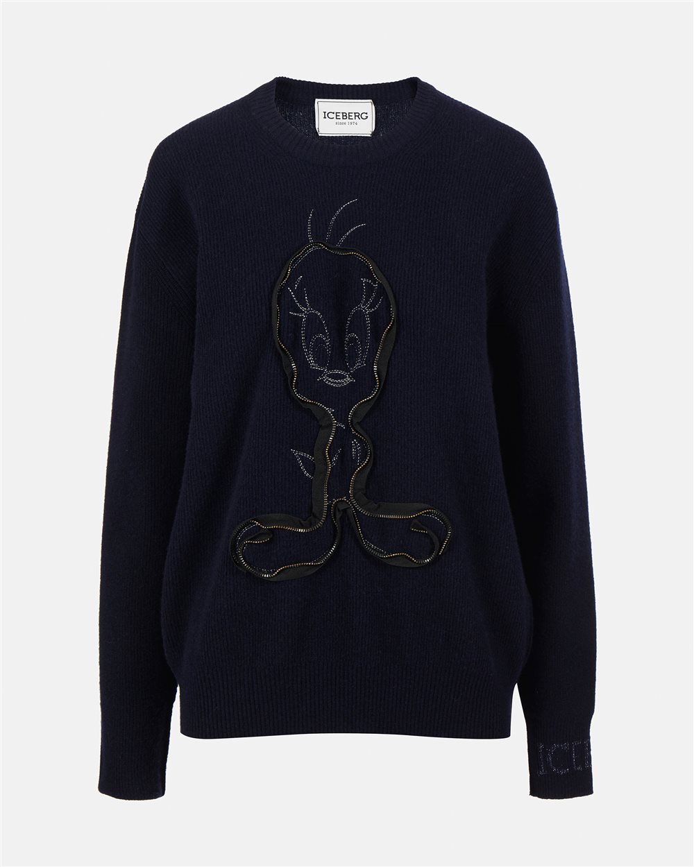 Crewneck sweater with cartoon detail - Iceberg - Official Website