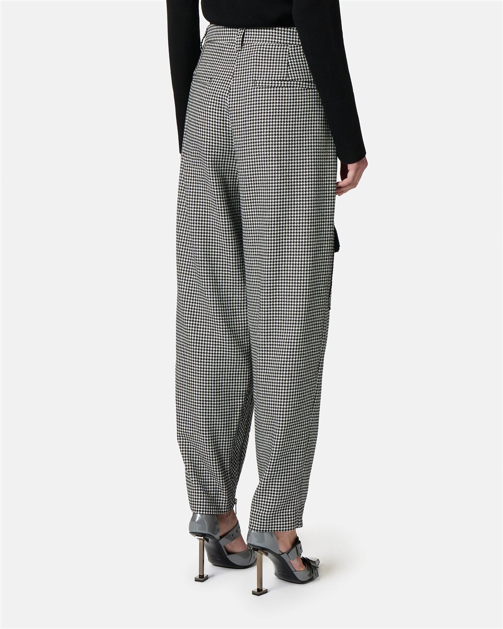 Cargo pants with pied de poule pattern - Iceberg - Official Website