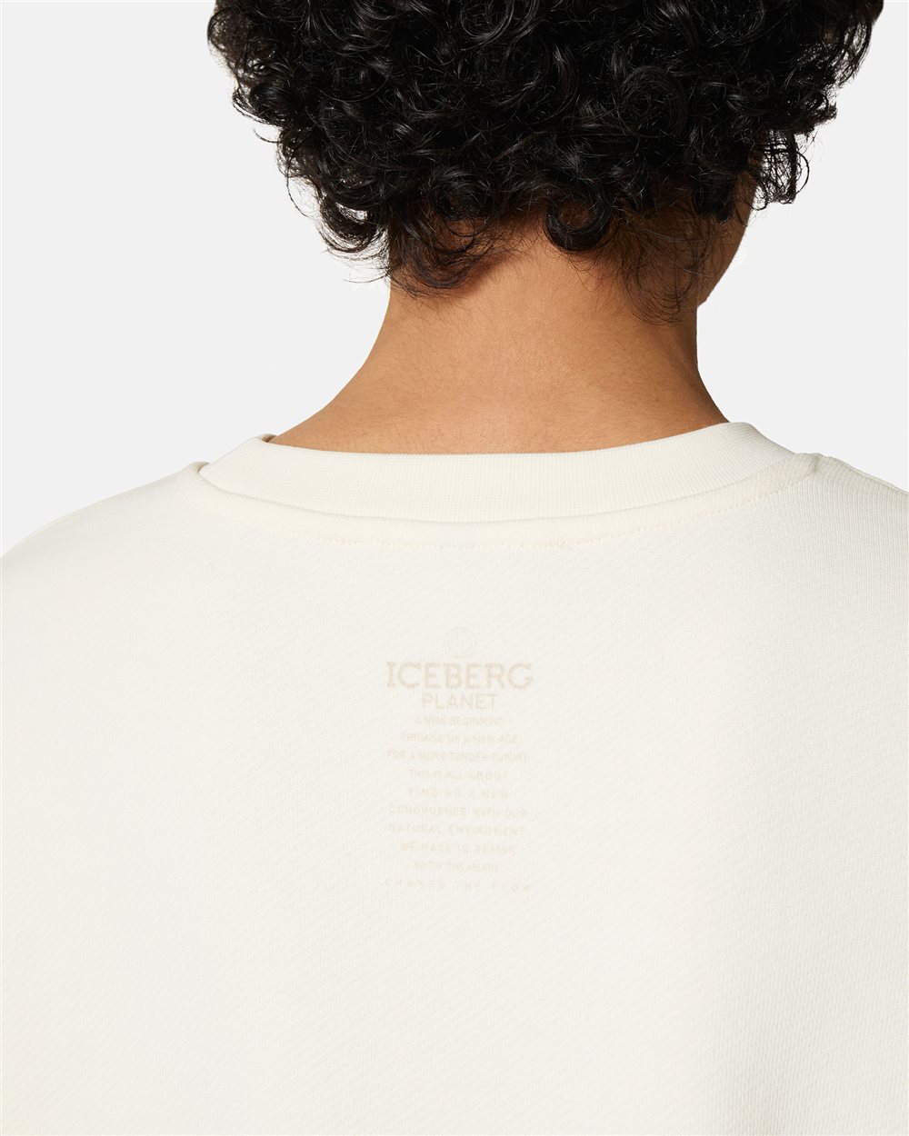 Ivory white sweatshirt with logo - Iceberg - Official Website