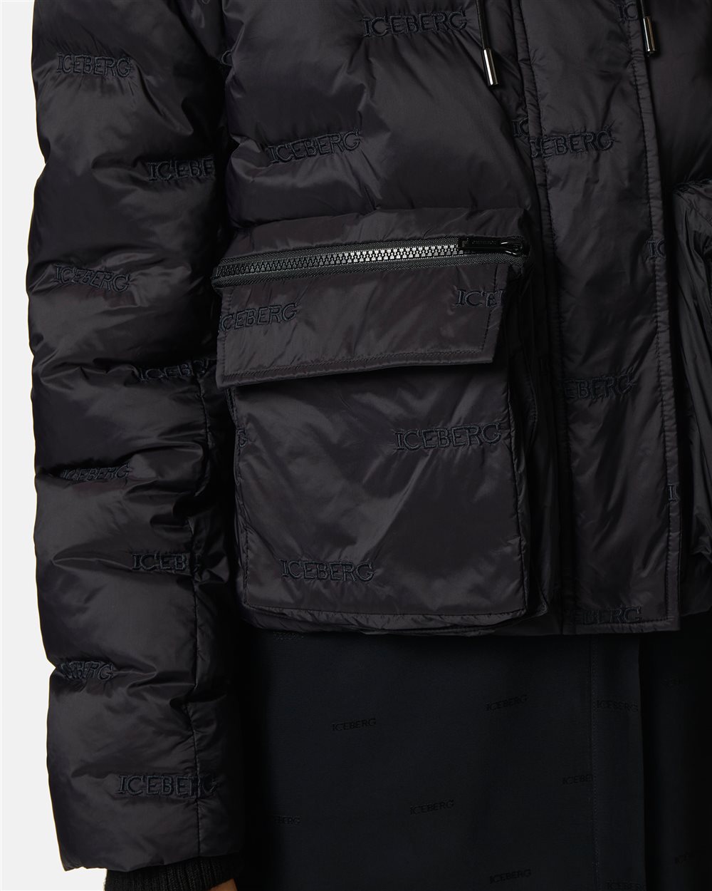 Padded down jacket with hood - Iceberg - Official Website