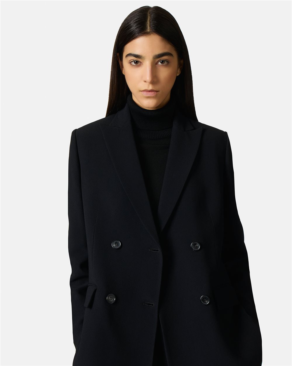 Double-breasted jacket in cady fabric - Iceberg - Official Website