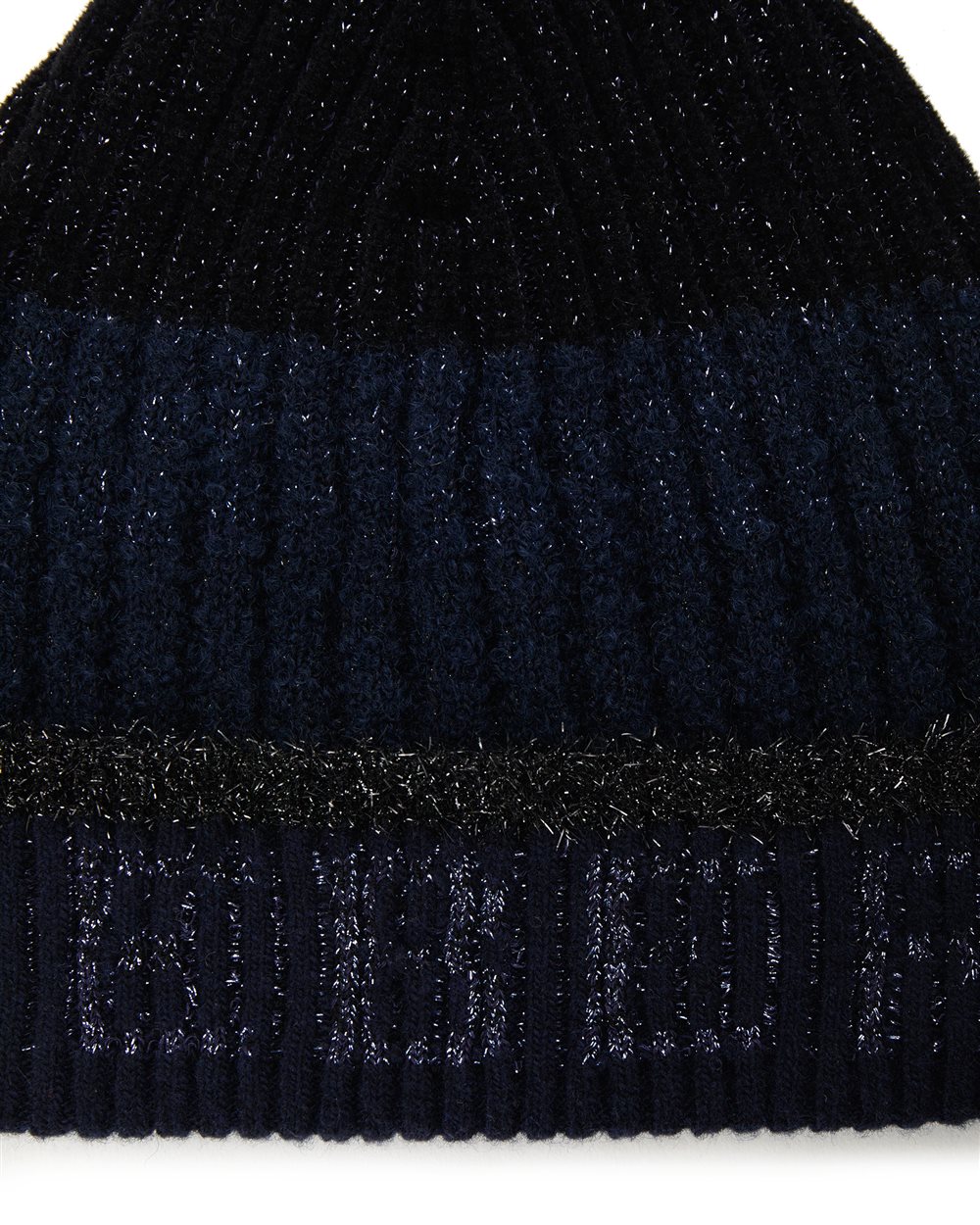 Hat with lamé details with logo - Iceberg - Official Website