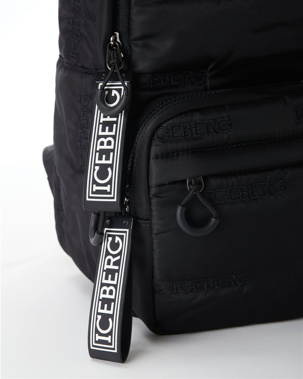 Nylon backpack with allover logo - Iceberg - Official Website