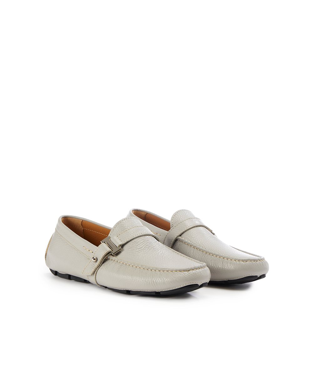 Leather loafers with logo - Iceberg - Official Website