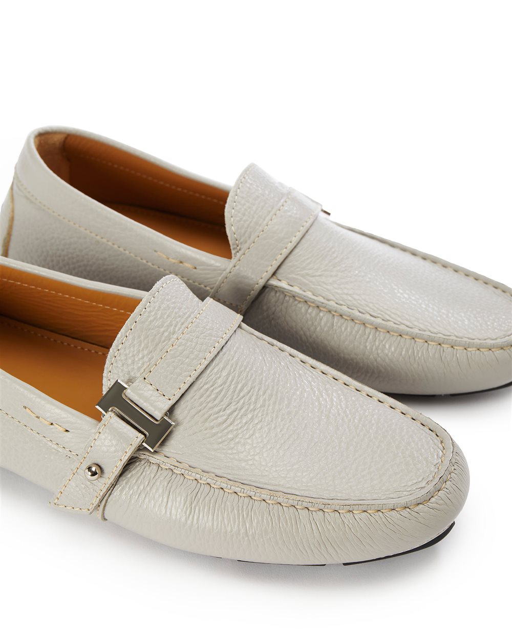 Leather loafers with logo - Iceberg - Official Website