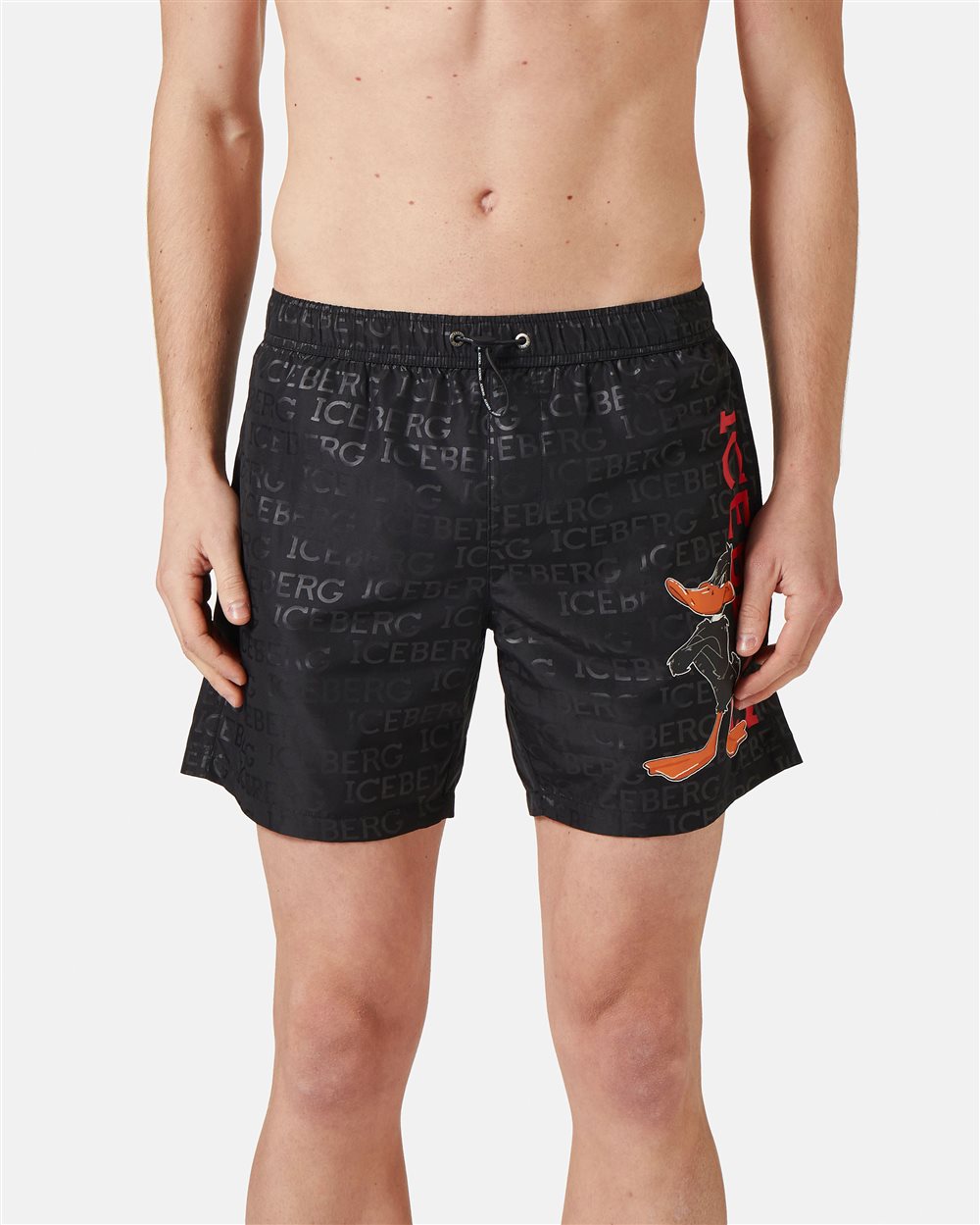 Swim shorts with logo and cartoon graphics - Iceberg - Official Website