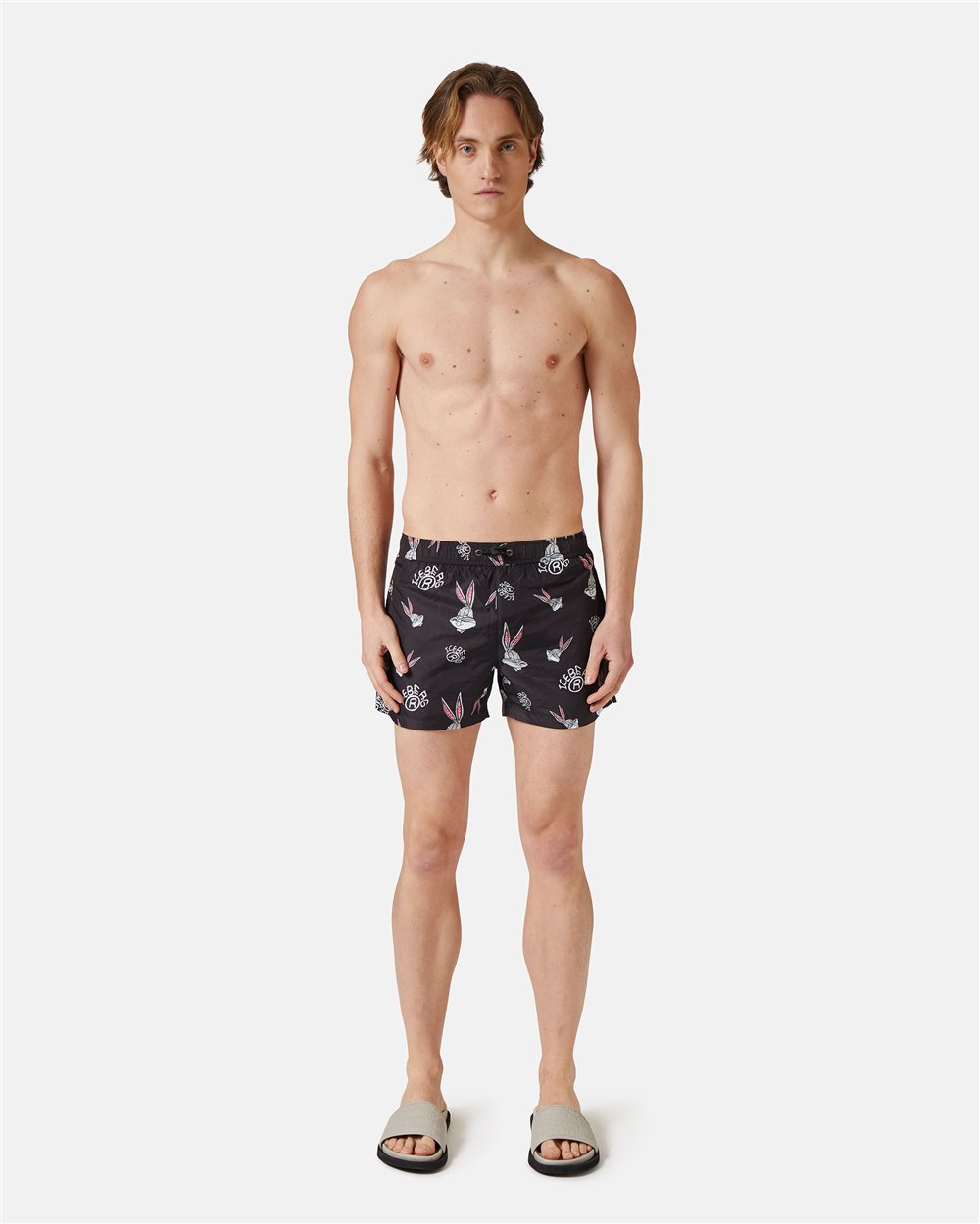 Swim shorts with logo and cartoon graphics - Iceberg - Official Website