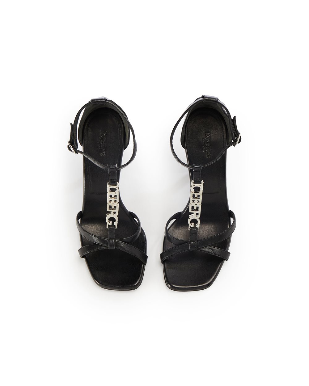 Leather sandals with logo - Iceberg - Official Website