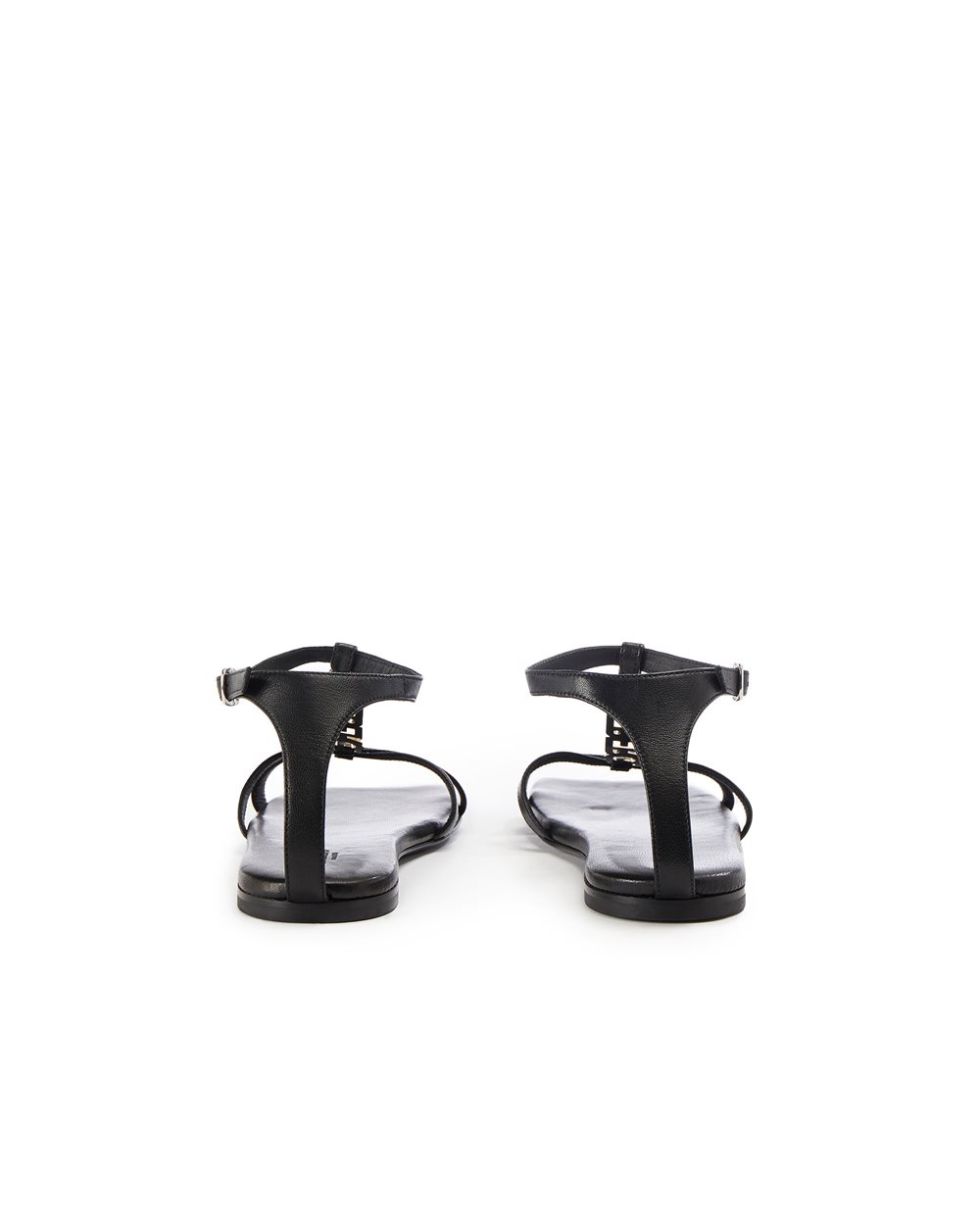 Flat leather sandals with logo - Iceberg - Official Website