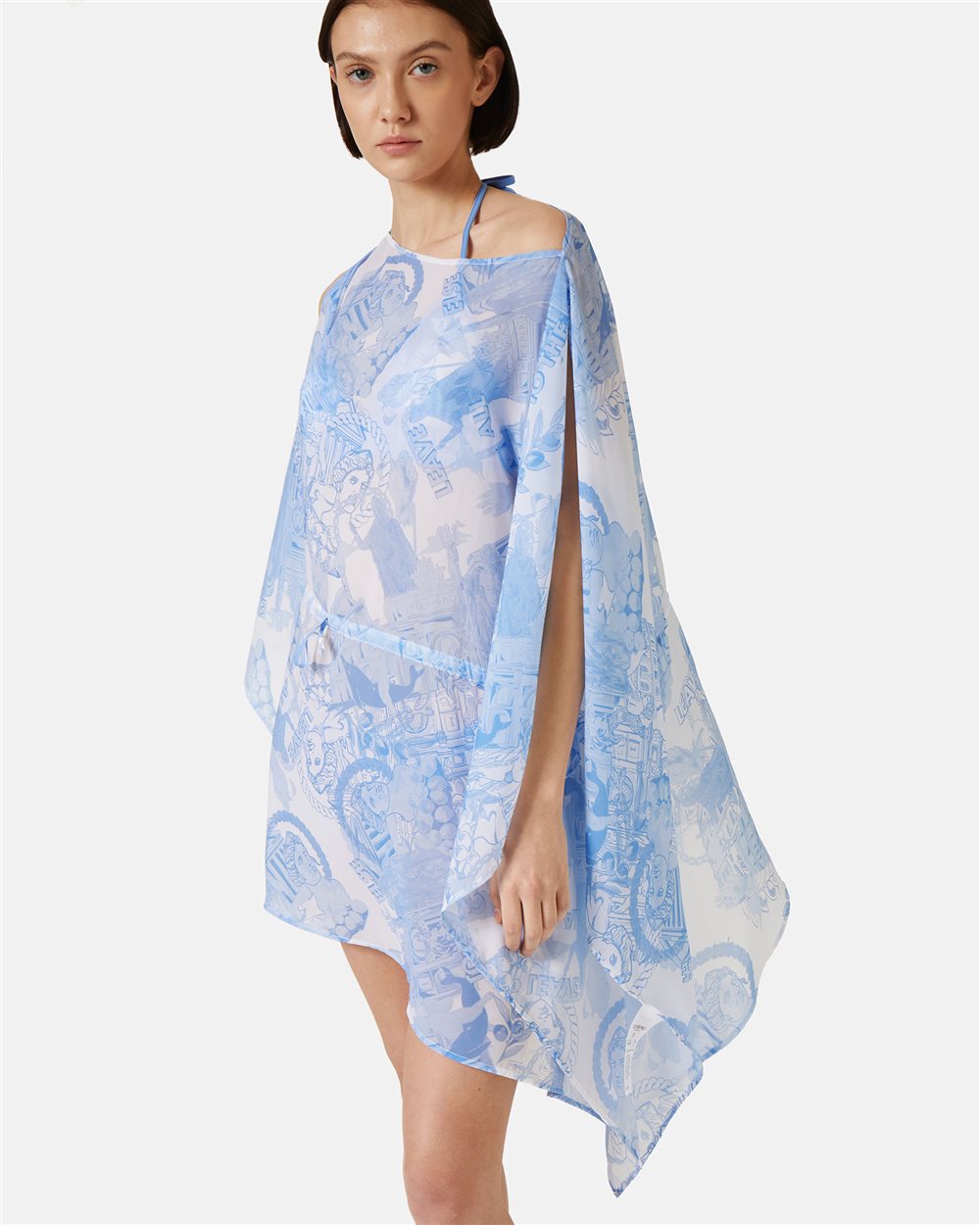 Caftan with allover Roma print - Iceberg - Official Website